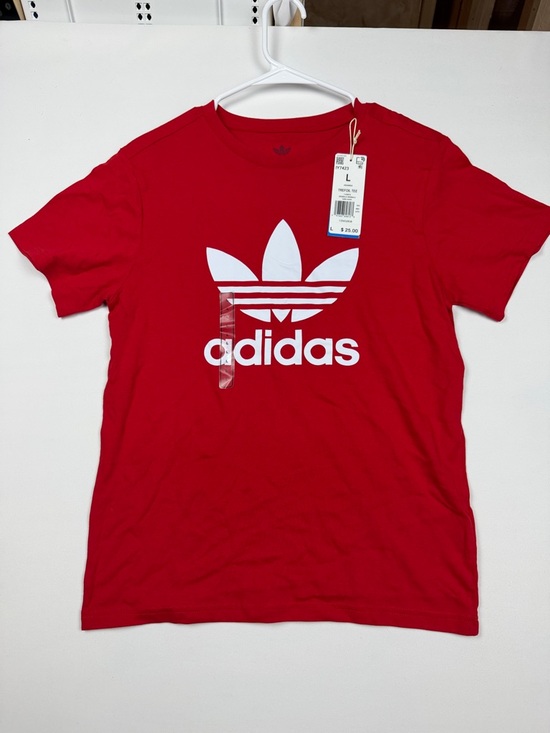 adidas Other - adidas Red Trefoil Logo Crew Neck Short Sleeve Tee